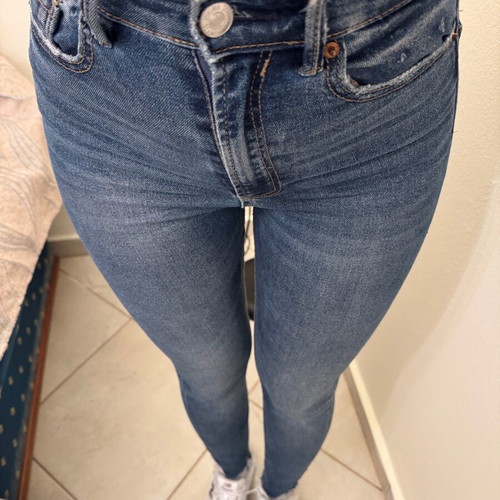 Stradivarius fitted jeans XS (34) like new, black and blue