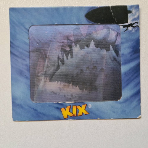 3D card The Sharks Attack used from KIX cereals