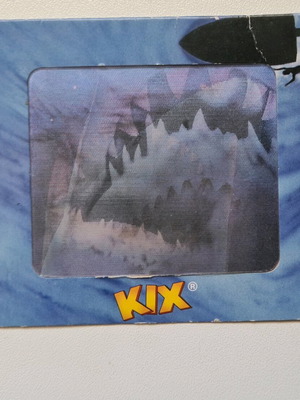 3D card The Sharks Attack used from KIX cereals