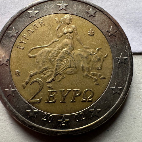 Ellas euro 2002 used coins with variety errors