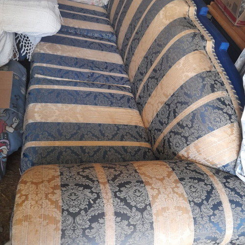 Three-Seater Sofa used, solid wood frame, quality fabric