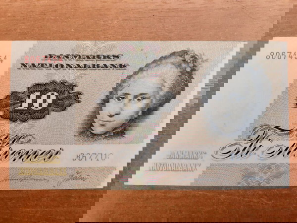 ΔΑΝΙΑ 10 ΚΟΡΩΝΕΣ ( 1972 ) - DENMARK 10 KRONER NOTE ( 1972 ) VF++, P # 48