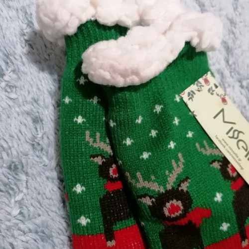 Christmas socks new with sherpa lining size 36-41