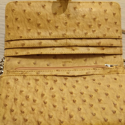 Carpisa Mustard Handbag Like New with Chain Strap and Bracelet