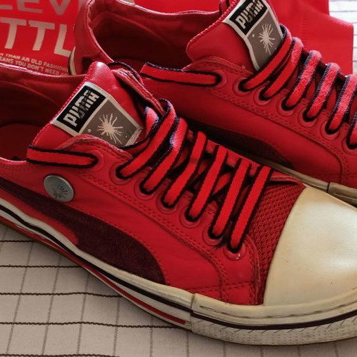 Puma California shoes used, size 40, red sneakers