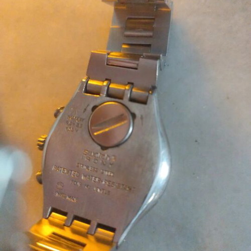 Swatch Irony Chrono Secret Agent Red watch, water resistant, 40 mm