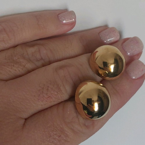 Pompe earrings new, stainless steel, gold color