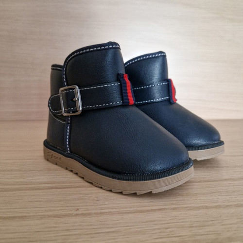 Blue children's boots size 24 new with decorative buckle
