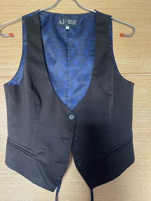 Armani Jeans sleeveless vest like new, black and blue