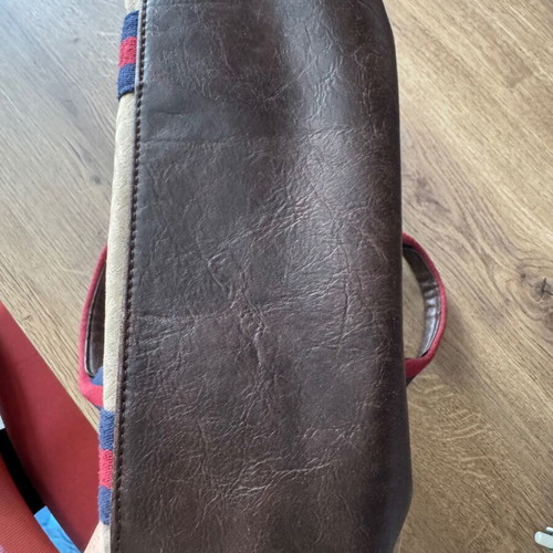 Tommy Hilfiger shoulder bag used, beige and brown