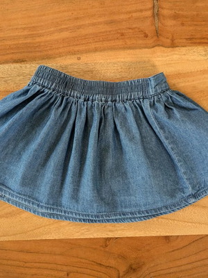 Denim skirt like new, 3-6 months, 68 cm