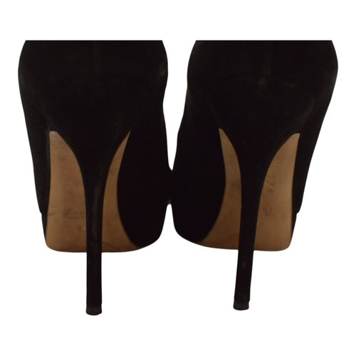 Gucci Black Suede Platform Pumps Used, Size 39