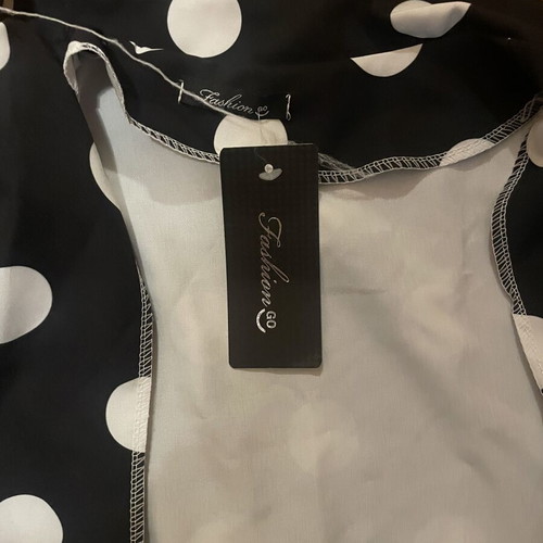 Polka Dot Jacket medium size, new, black and white