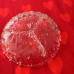 Glass dish three-section like new