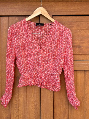 The Kooples top red like new, size 0