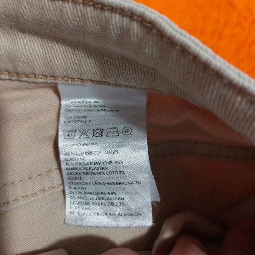 H&M high-waisted pants used, size 42, beige