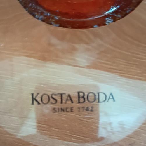 Kosta Boda Twister glass vase by Kjell Engman