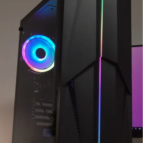 Aerocool Mecha RGB Mid Tower Case with CoolerMaster 520W PSU and 3 Arctic F12 Fans