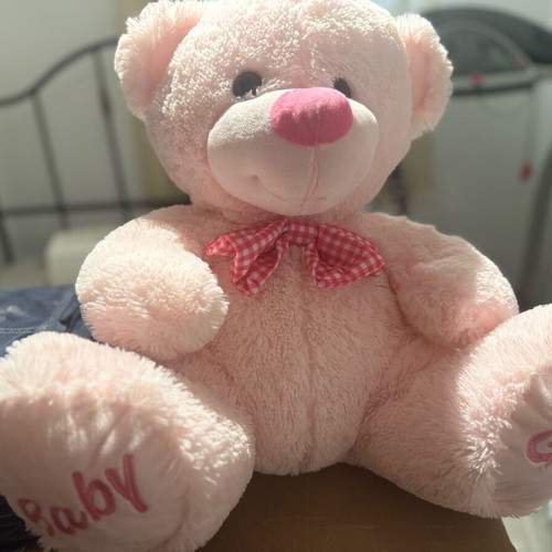 Large plush teddy bear like new baby girl