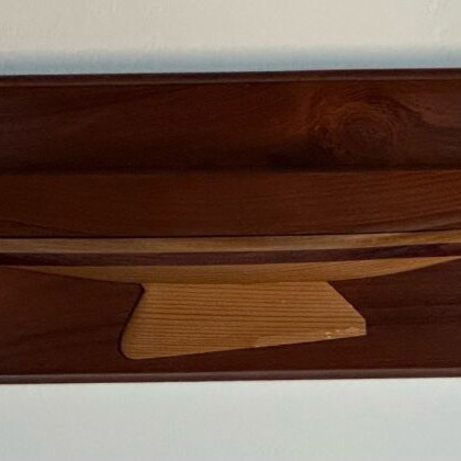Wooden half-hull sailboat model new with Australia plaque