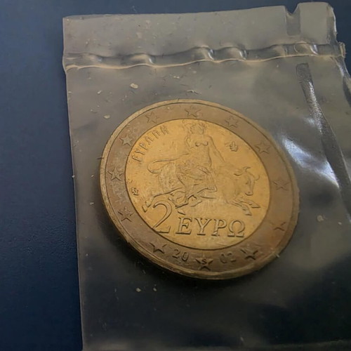 Euro coins set 8 pieces new with 2 euro mint mark error from Greece