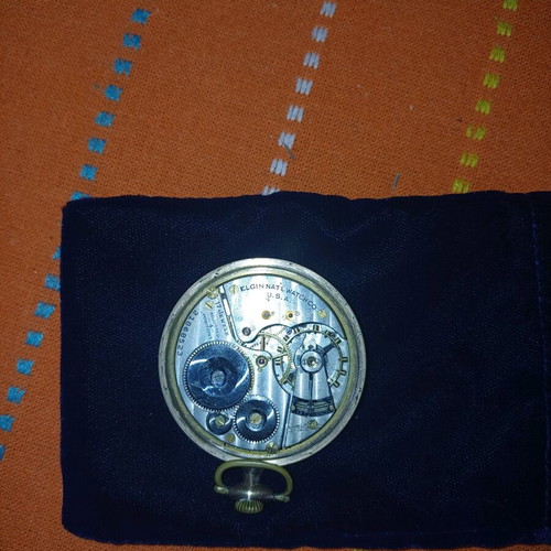 Elgin pocket watch used, gold-plated, 1920s