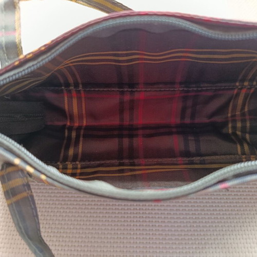 Harrods Knightsbridge toiletry bag with check pattern like new