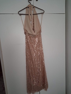 Official rose gold dress with sequins, like new, one size