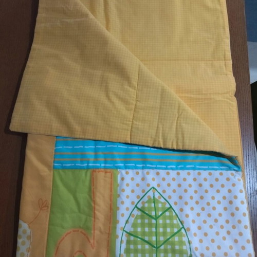 Mothercare children's quilt like new, colorful patterns, 1.10x0.98 m