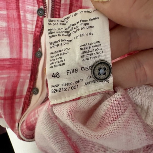 Basler cardigan sweater size 46 like new, white and pink