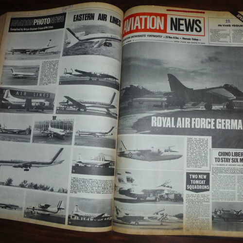 Aviation "Aviation News" volume with 27 used issues from 1970s