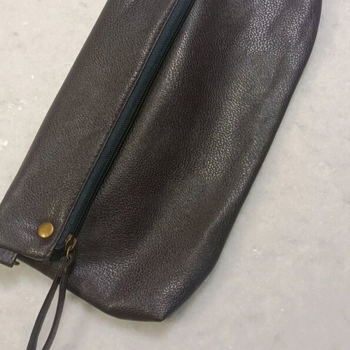 Envelope bag like new, soft synthetic leather, dark purple