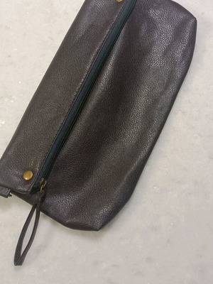 Envelope bag like new, soft synthetic leather, dark purple