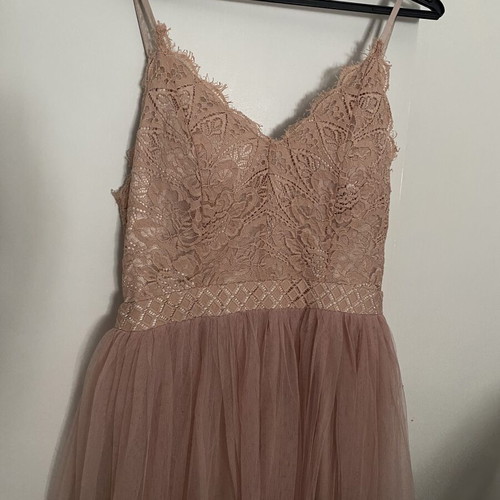 Instyle Shop dress, beige and pink, size M