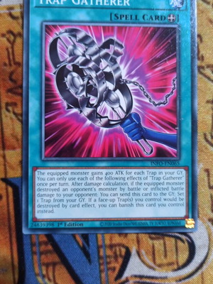 Trap Gatherer κάρτα Yu-Gi-Oh! σαν καινούργιο από τη συλλογή Infinite Forbidden
