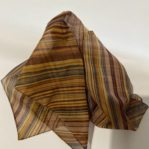 Striped scarf new 50x50cm