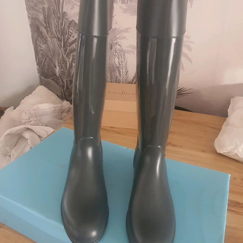 Women's gray galoshes new, waterproof, size 38