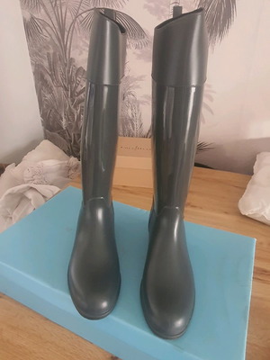 Women's gray galoshes new, waterproof, size 38