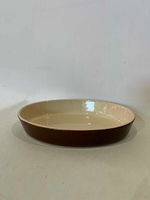 Vintage Emile Flenry France oval ceramic oven dish 3.5x22x15