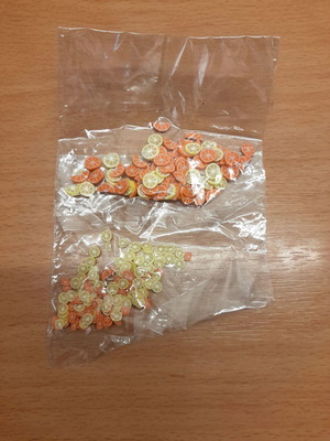 Handmade polymer clay slices new, orange and lemon pieces