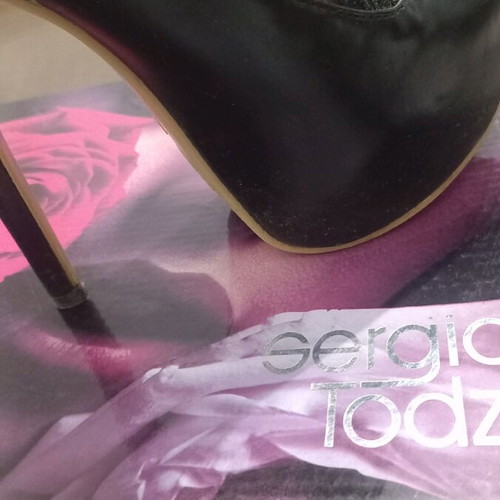 Sergio Todzi heels used, black with lace and zipper size 36