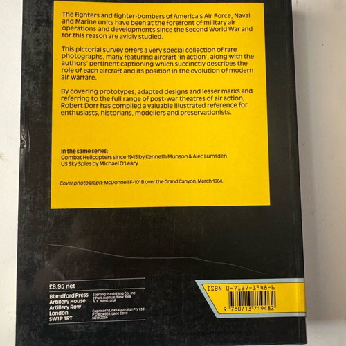 US Jet Fighters Since 1945 book like new by Robert F. Dorr
