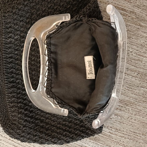 Toi&Moi handbag like new with transparent handle black