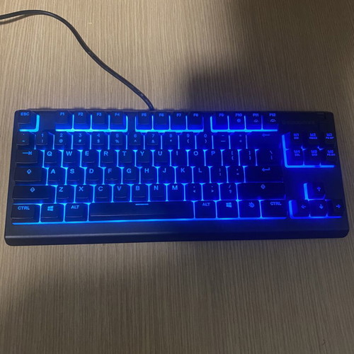 SteelSeries Apex 3 TKL gaming keyboard used