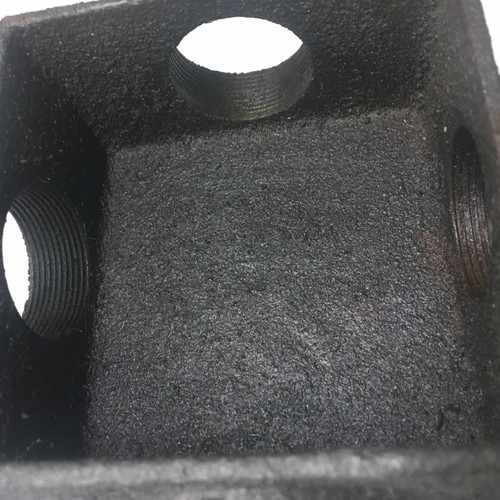 Metal junction box for three-phase current unused