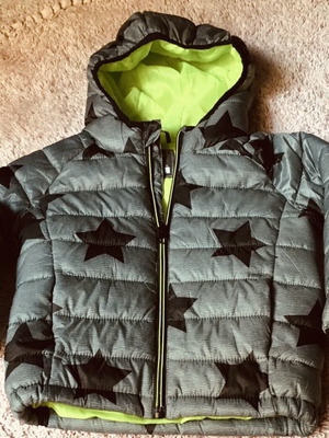 Primark children's jacket used with hood and star print size 18–24 months