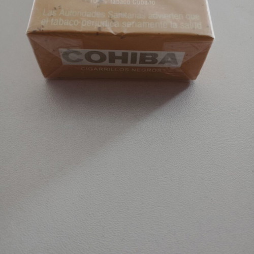 Empty hard cigarette pack COHIBA used, 100% Tabaco Cubano
