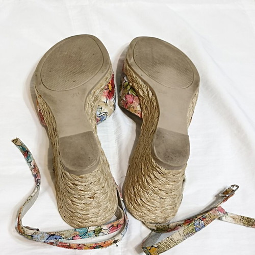 Elite floral espadrille platform sandals size 39