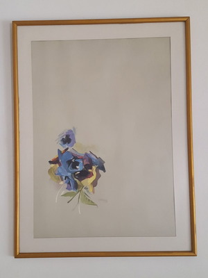 Silk screen printing painting used, dimensions 58cm x 76cm