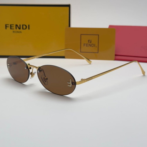 Fendi Roma Oval Gold Edition women's sunglasses new, black and brown